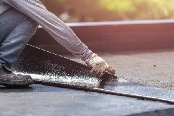 Professional Exterior Waterproofing technician working in Farwell, MI